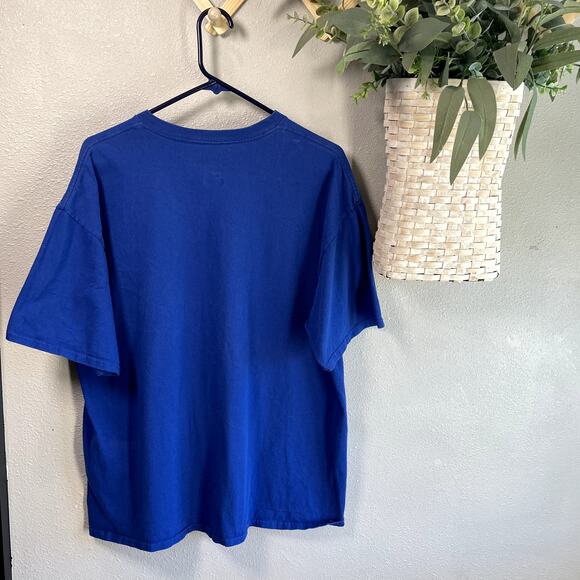 Majestic Mens XL Blue Graphic Spring Training MLB LA Dodgers Tee Shirt Crewneck - Picture 4 of 5